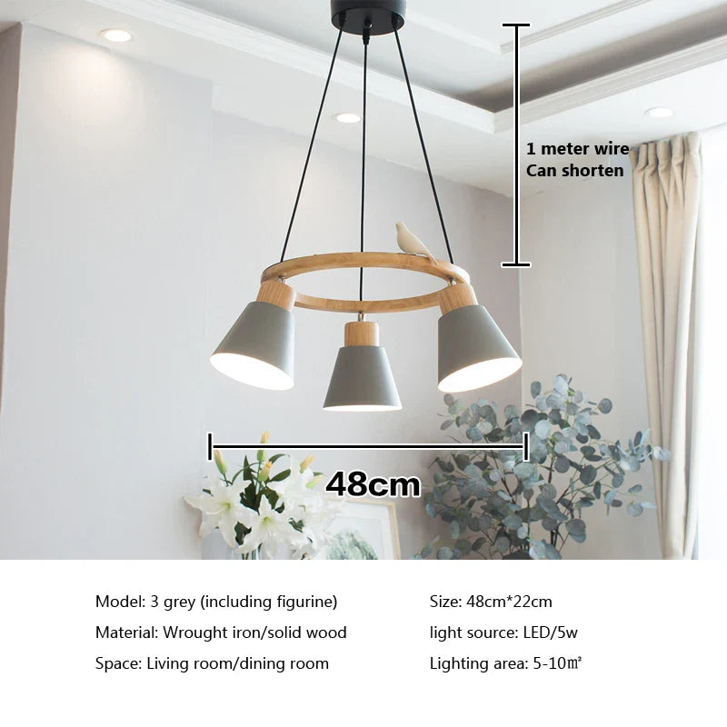 Lampe suspension nordique Macaron modernisée