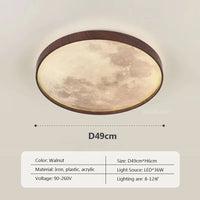 Plafonnier LED nordique Lunaire en bois
