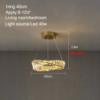 Lustre de plafond en cristal LED nordique de luxe pour salon et salle à manger