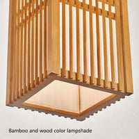 Suspension bois vintage japonais Zen