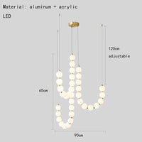 Luminaire de suspension LED en laiton avec fil réglable et abat-jour rond