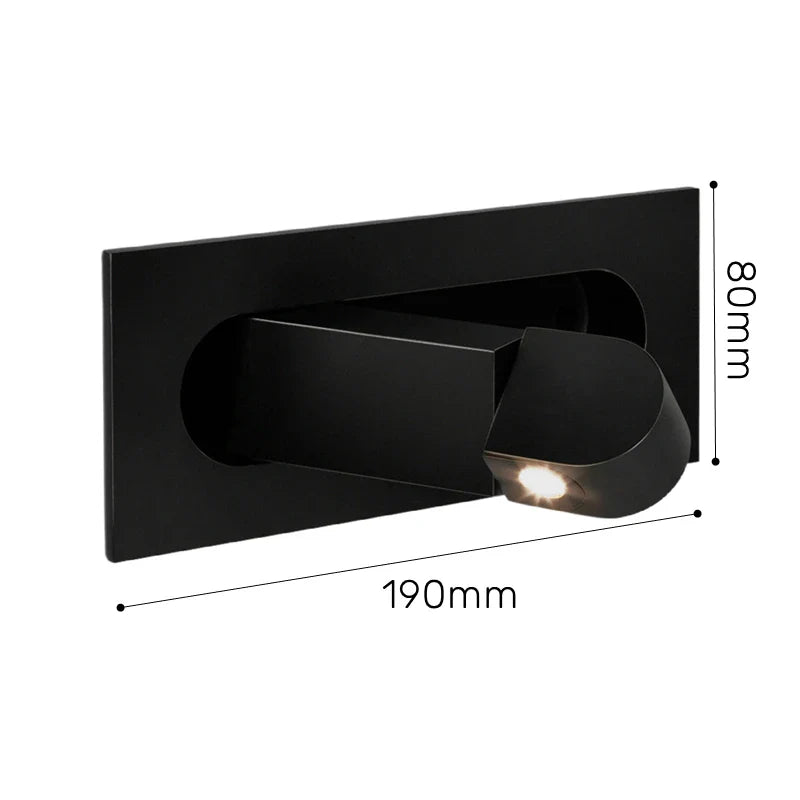 Applique murale LED pliante design moderne pour hôtel avec angle ajustable