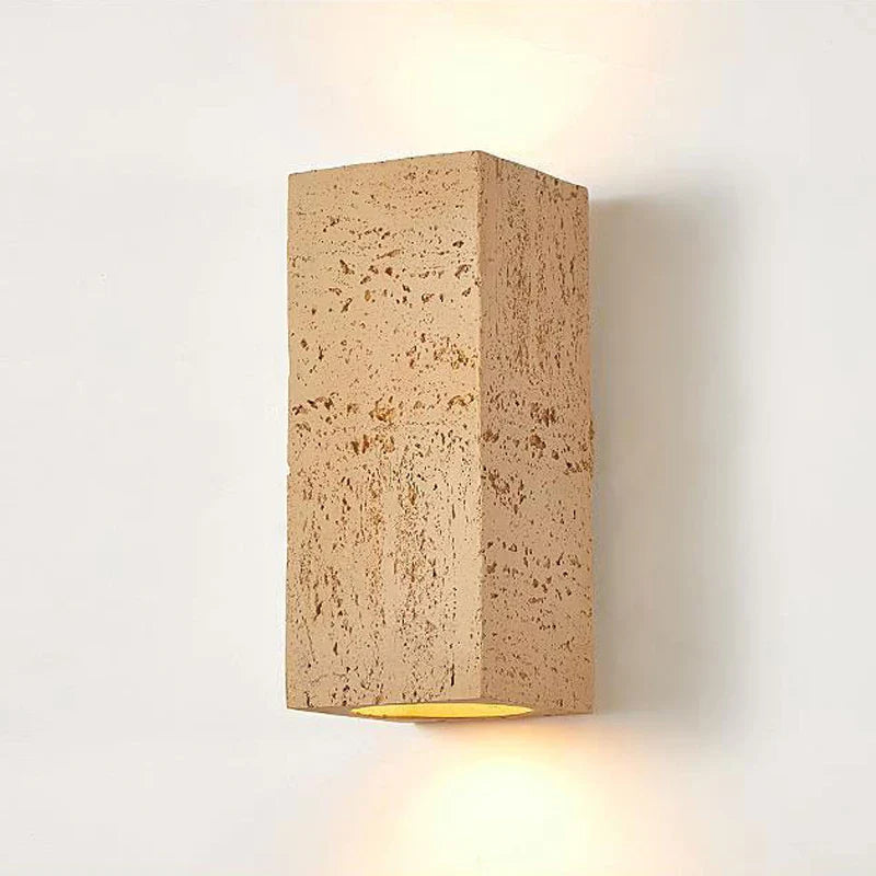 Applique LED Nordique Wabi-sabi Carrée en Ciment