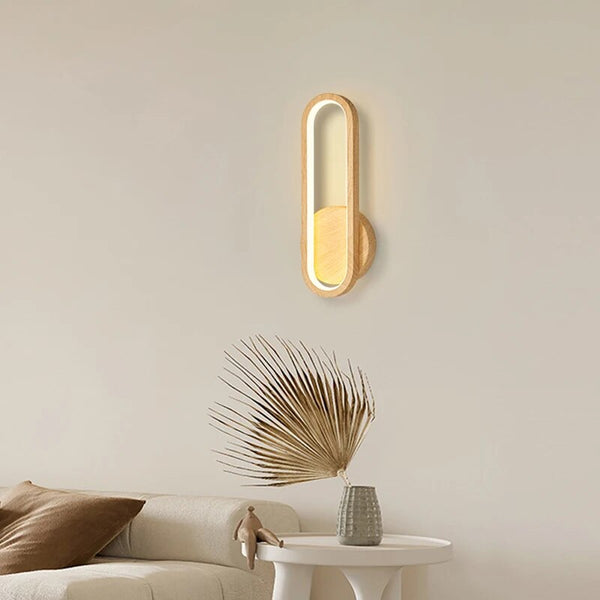 Applique murale LED en bois contemporain
