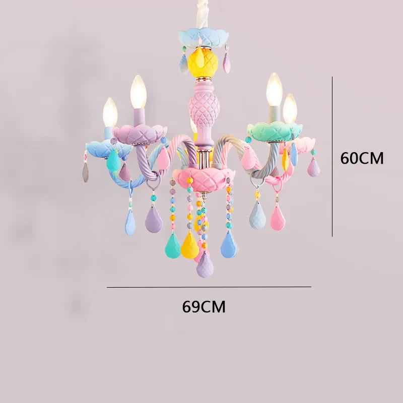 Lustre Crystal Candle LED suspensions