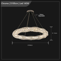 Lustre Led cristal K9 de luxeuspendu