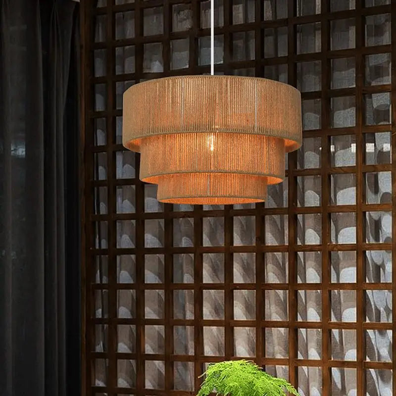 Applique murale en corde de chanvre pour une ambiance zen.
