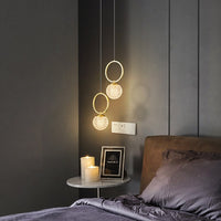 Suspension LED en verre cristal de luxe.