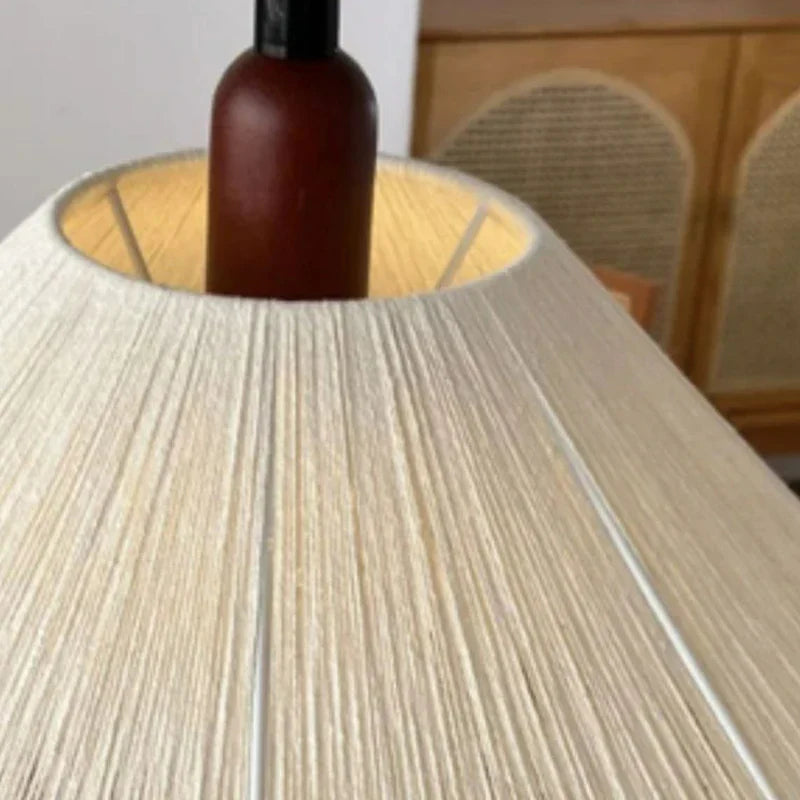 Suspension en corde de chanvre bois style moderne avec cordon ajustable