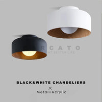 Plafonnier Nordique Moderne en Bois de Noyer avec Texture LED