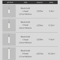 Suspension design boules en verre nordique LED cuivre Vent Gourde Décoration