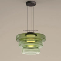 Lustre en verre italien minimaliste