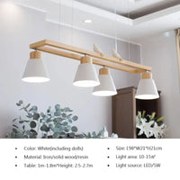 Suspension en fer nordique minimaliste en bois Macaron - Édition Scandinave