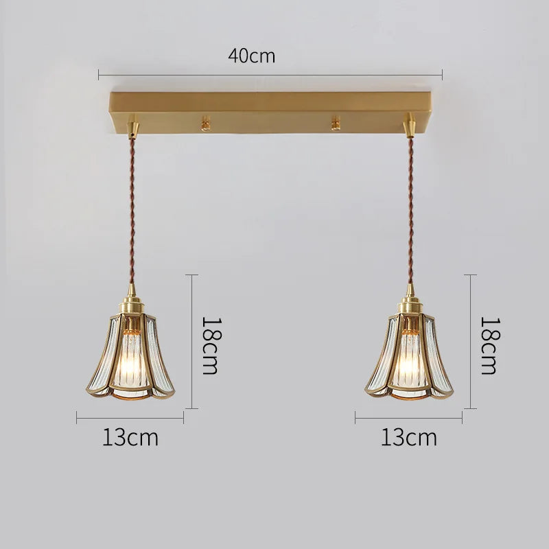 IWDH 2022 - Collection Nordika: Suspension Luminaire LED en Verre Cuivré