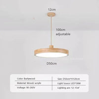 Suspension LED en bois Nordic Slim