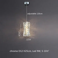 Lustre Moderne en Cristal K9 avec Suspension et Télécommande Dimmable