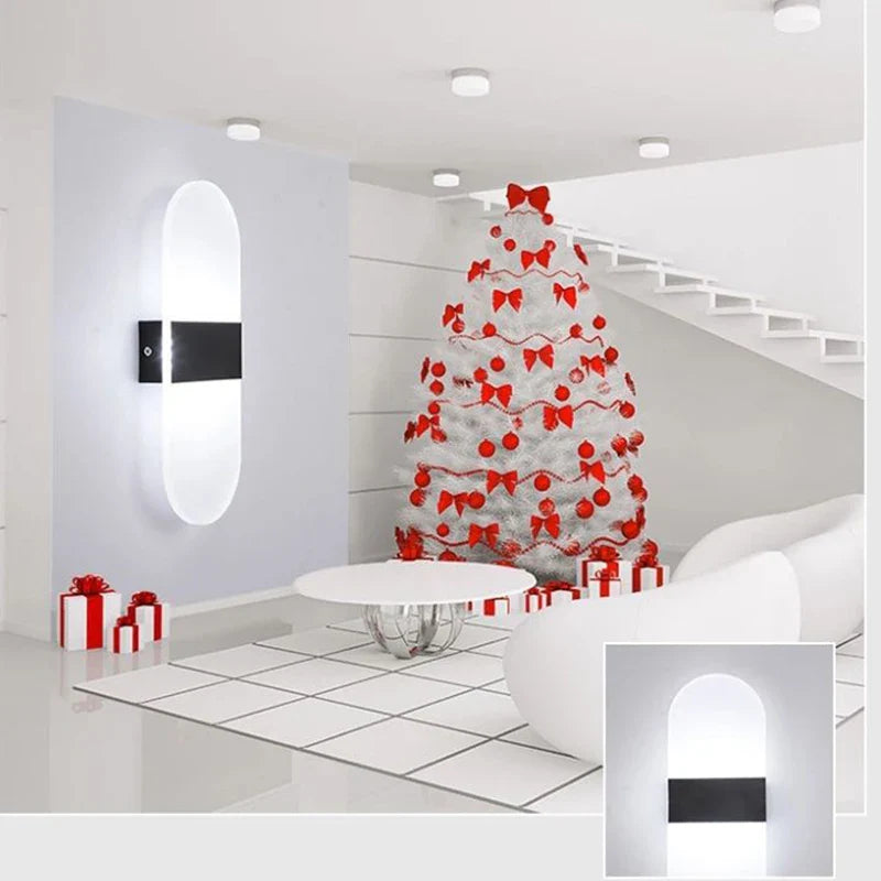 Applique Murale LED Design pour Chambre avec Effet Acrylique Elliptique