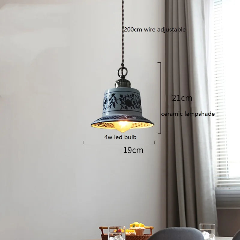 Suspension LED en céramique contemporaine minimaliste