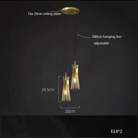 Lustre en Cuivre Lumineux LED pour une Décoration Maison Créative