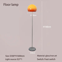Lampe de Table LED Bauhaus en verre dégradé Orange