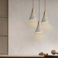 Suspension nordique en ciment et bois massif pour chambre, salon, restaurant, bureau, hôtel et café