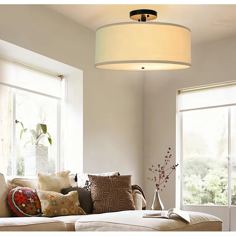 Lustre LED Fer Forgé USA Style Semi-Suspendu.