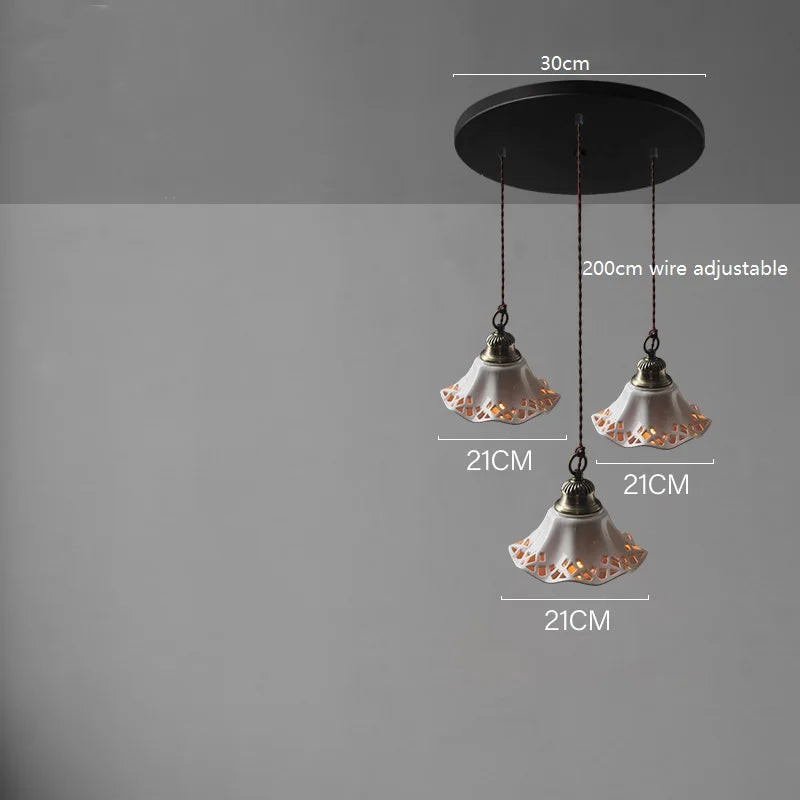 Suspension LED en céramique contemporaine minimaliste