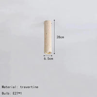 Plafonnier cylindrique en pierre naturelle Luminaire Decor, Livraison Directe