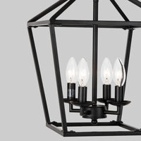 Lustre de ferme américaine minimaliste rétro pour cuisine, couloir ou chambre à coucher - Lumière noire.