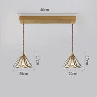 IWDH 2022 - Collection Nordika: Suspension Luminaire LED en Verre Cuivré