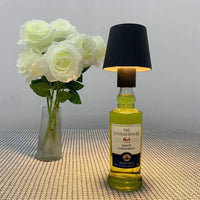 Lampe de table portable en forme de bouteille de vin LED amovible pour bar - Édition spéciale