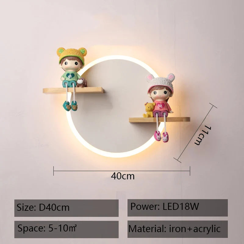 Applique murale LED Nordic Cartoon.