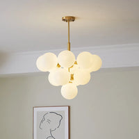 Suspension LED nordique en boule de verre design