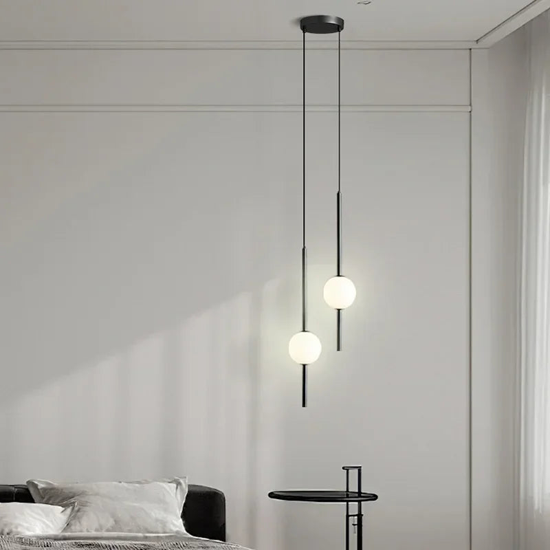 Lustre en verre nordique pour suspension lumineuse - Salle à manger, chambre, restaurant et bar.