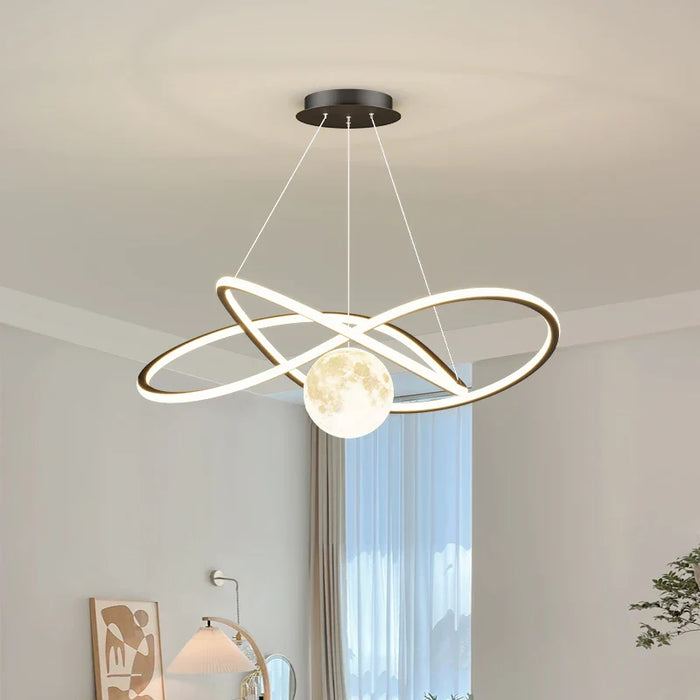 Lustre LED Arrondi pour une Décoration Intérieure Moderne