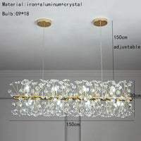 Lustre LED en cristal clair Pissenlit pour Hôtel de Luxe