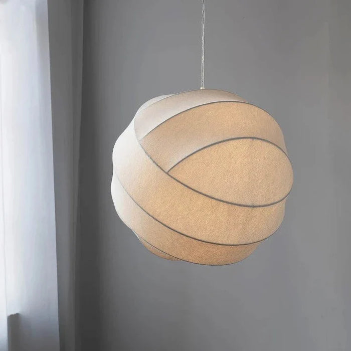 Lustre boule design en tissu soyeux fait main