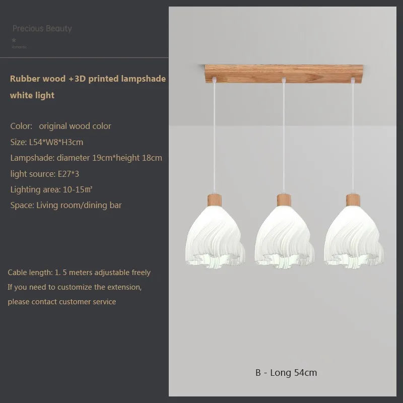 Suspension LED en verre au design nordique contemporain