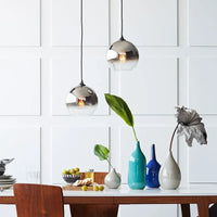 Suspension boule moderne en verre avec éclairage LED