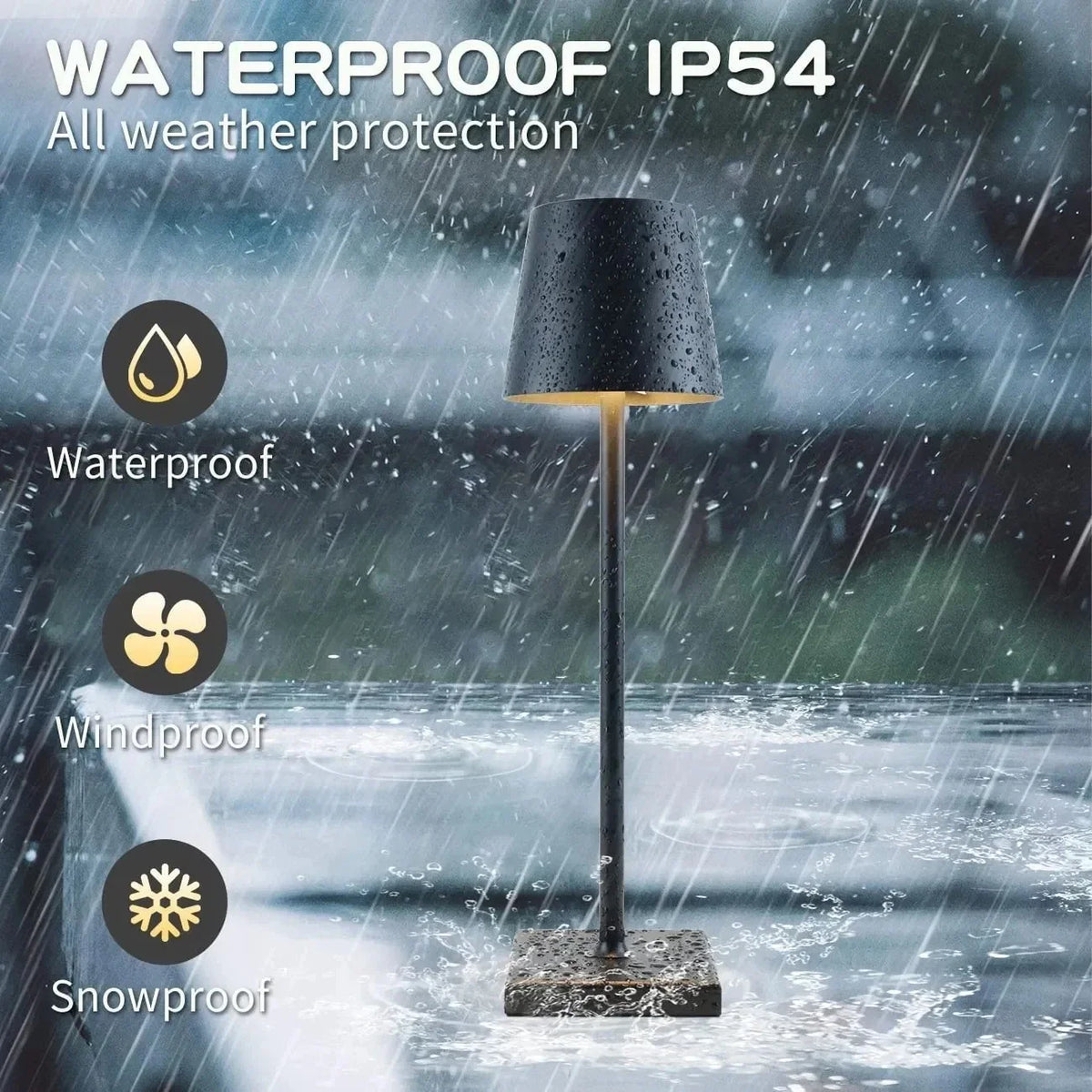 Lampe de bureau LED en alliage d'aluminium - Rechargeable via USB