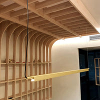 Suspension design scandinave linéaire avec compendium LED longue
