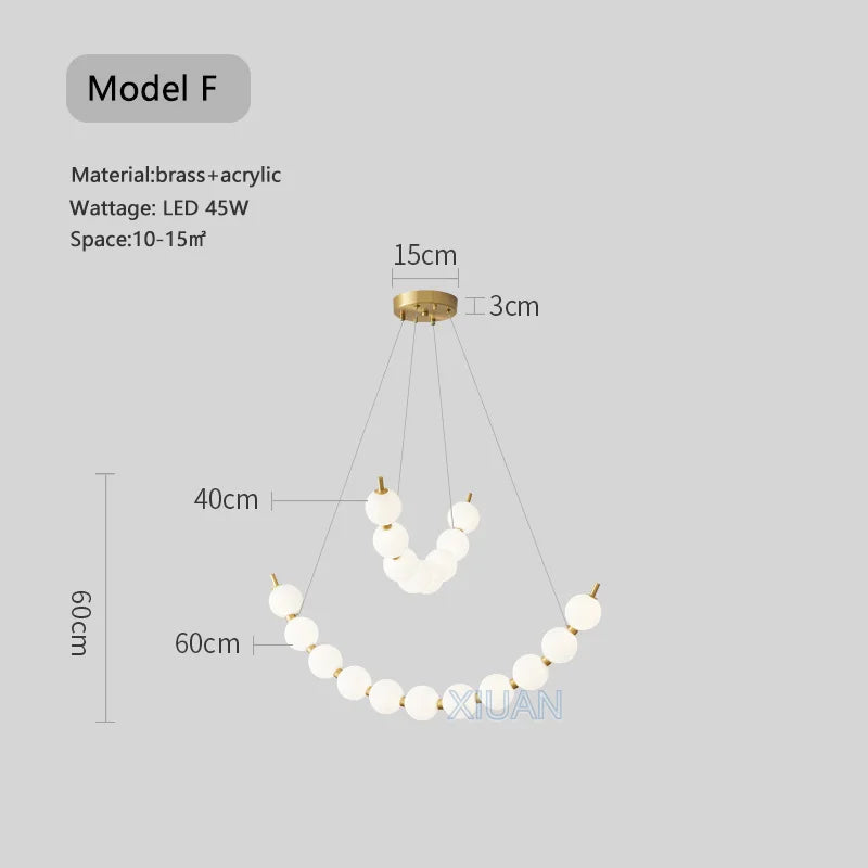 Lustre LED Design Arrondi