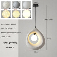 Nordique Suspension LED pour Salle à Manger - Collection Wabi Sabi
