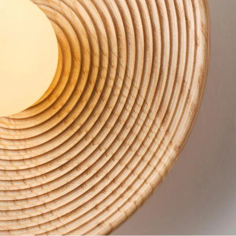 Applique murale design en bois avec éclairage blanc pour hôtel de luxe