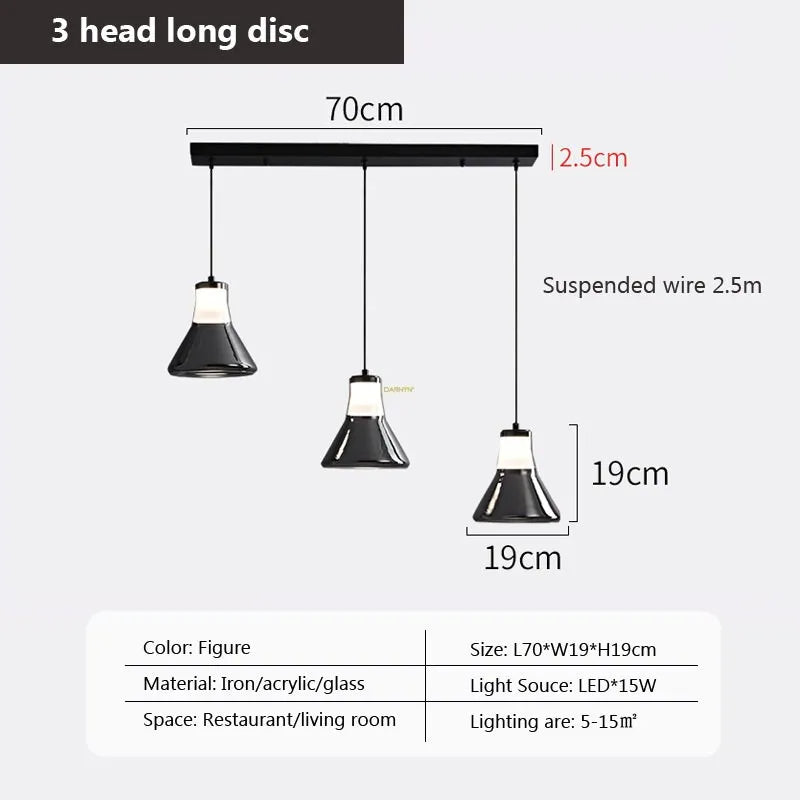 Suspension LED en verre au design nordique minimaliste - Luminairia