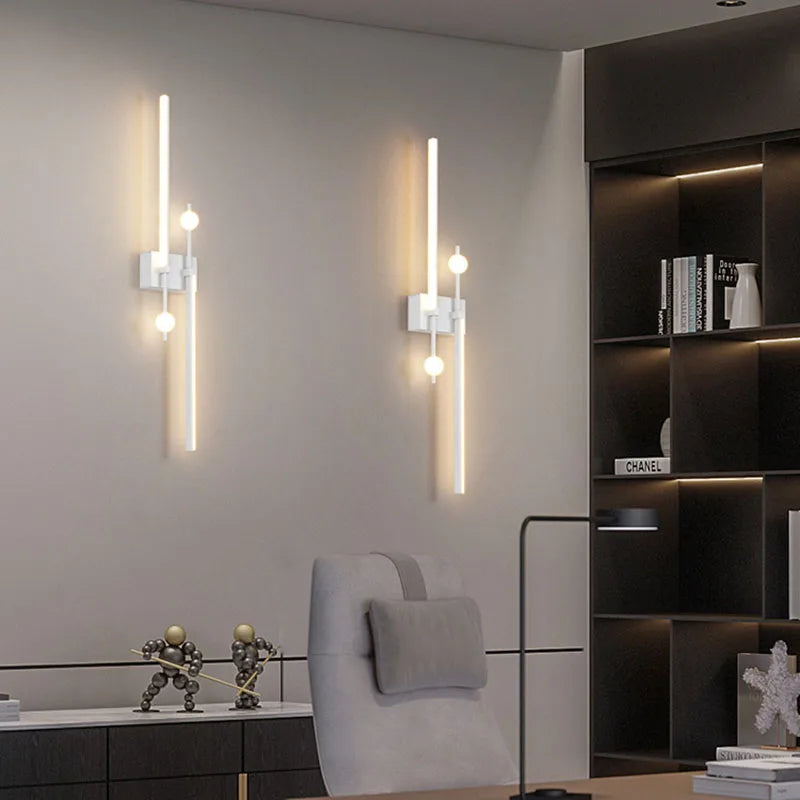 Applique Murale LED Moderne pour Salon et Chambre - Luminaire Design Grid TV Wall Lamp - Décoration Intérieure Chic