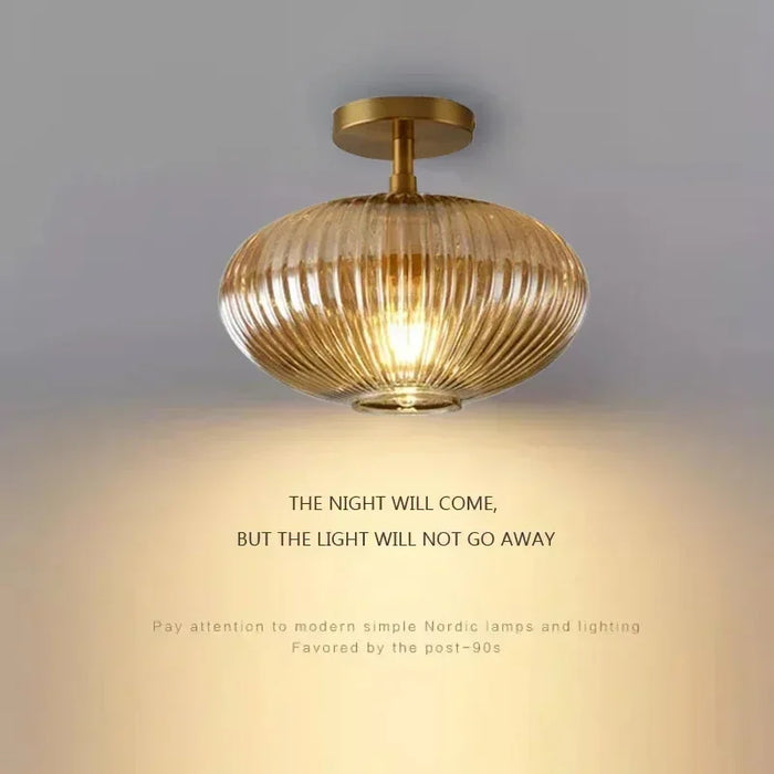 Plafonnier LED de Luxe en Verre Moderne pour Décoration Épurée