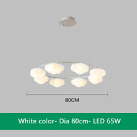 Lustre nuage vert télécommandé pour salle à manger