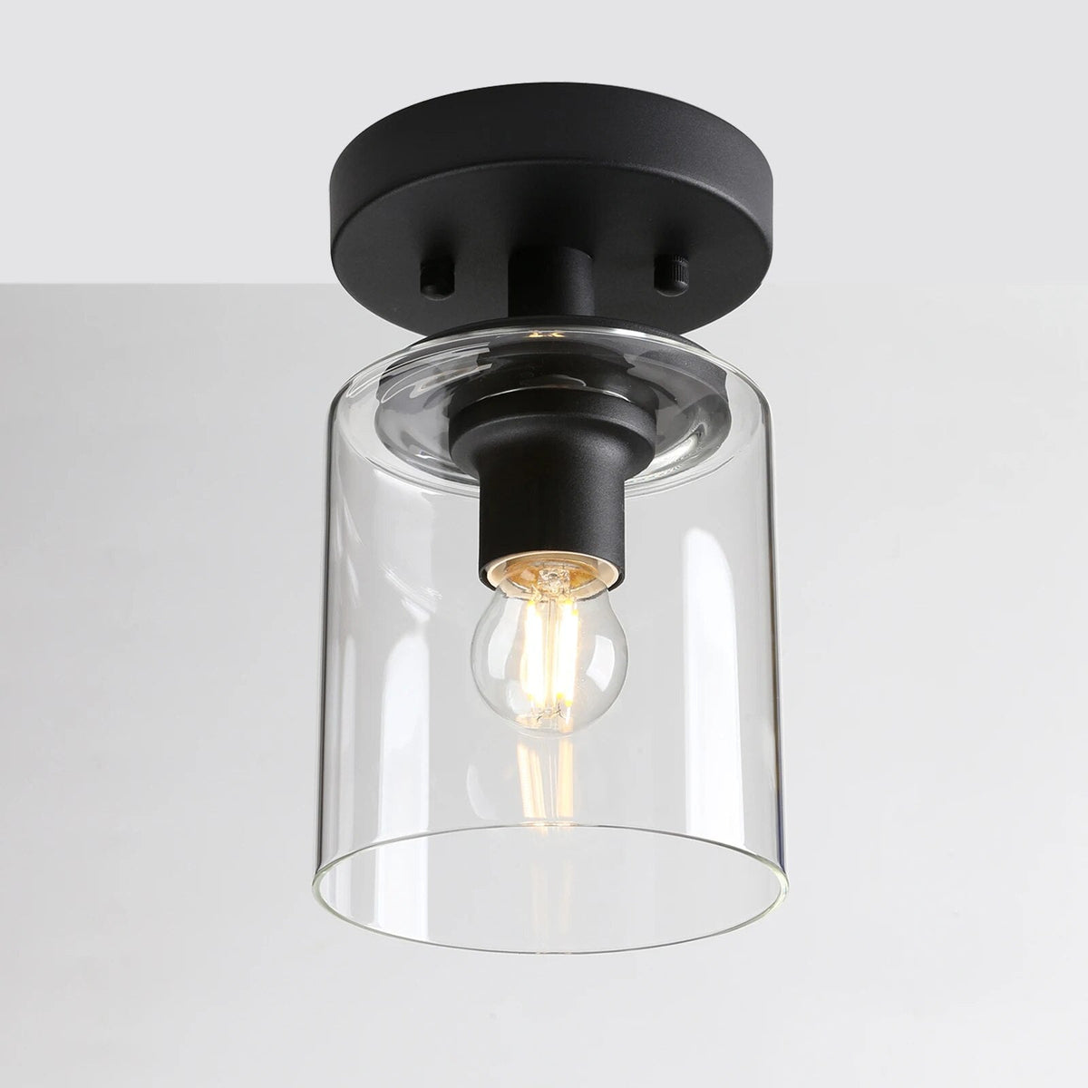 Plafonnier Élégance en Verre Transparent