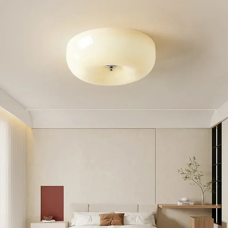 Plafonnier LED nordique minimaliste Blanc/Beige - Édition Limitée